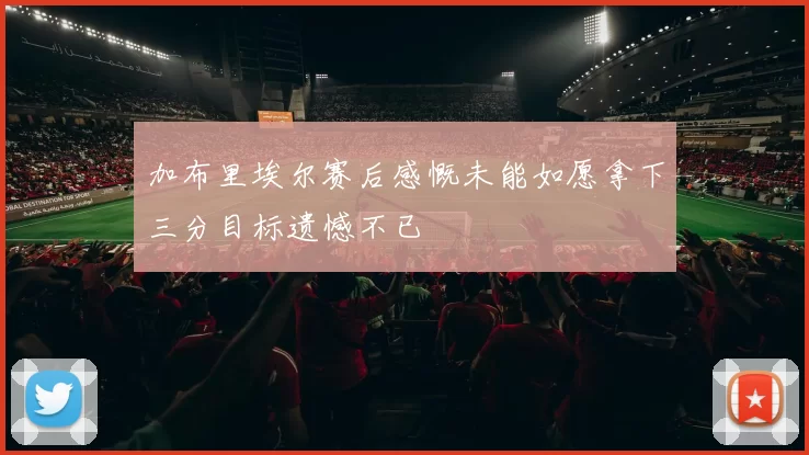 加布里埃尔赛后感慨未能如愿拿下三分目标遗憾不已